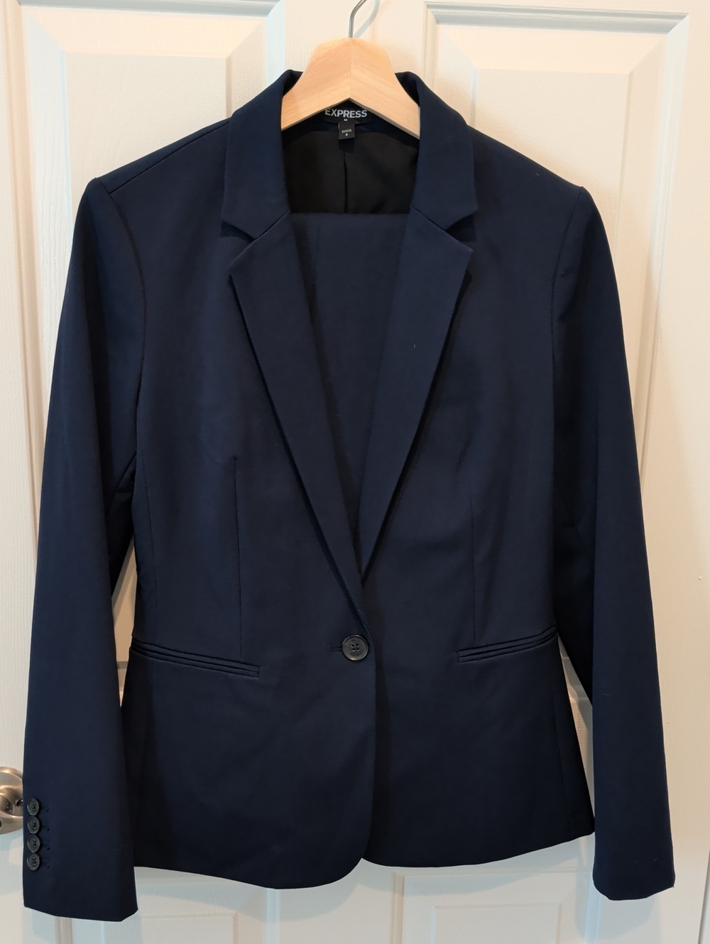 Express Women's Dark Navy Single-Button Blazer